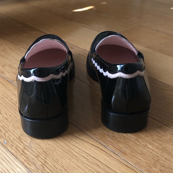 RED Valentino Patent Leather Flats Loafers Scallop - Picture 5 of 6